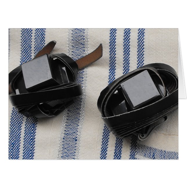 Cartão Tallis e Tefillin (Frente horizontal)