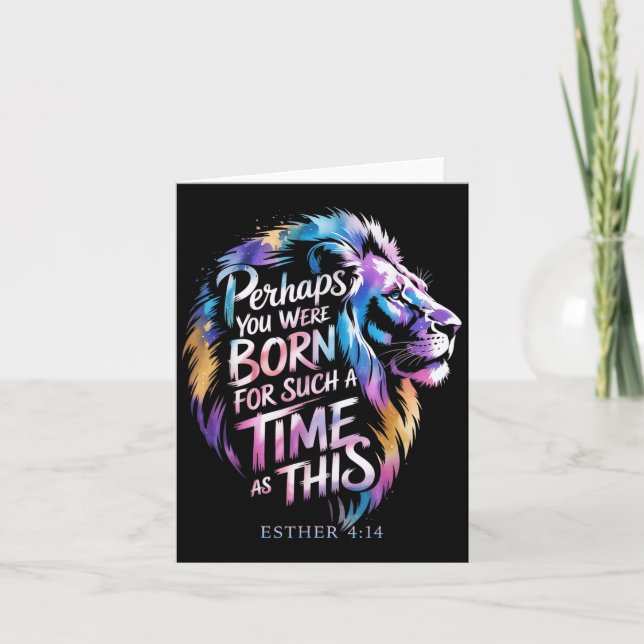 Cartão Talvez Você Tenha NasciDo Para um Tempo Como Este  (Frente)