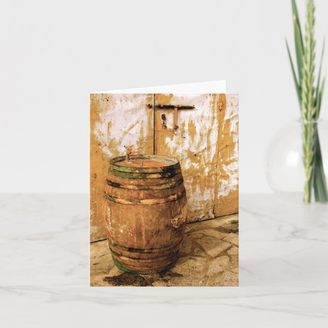 Cartão Tambor de vinho Notecard (Frente)