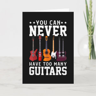 Cartão Tambor de Violão Música Guitarrista Banda engraçad
