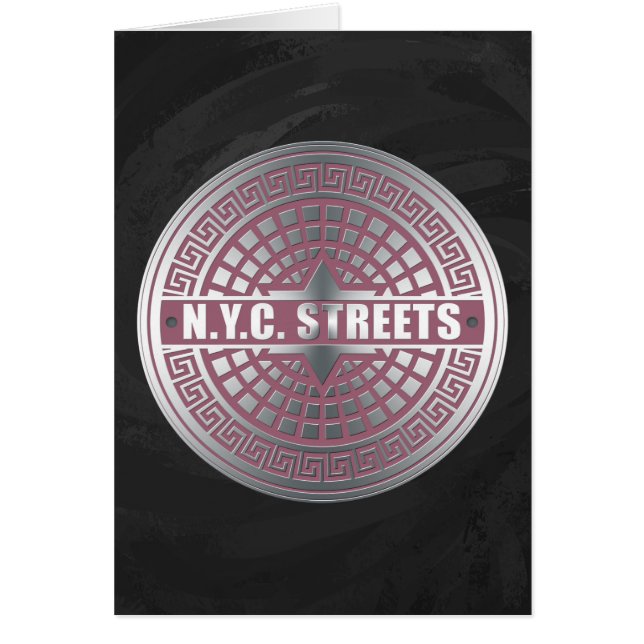 Cartão Tampas de Bueiro NYC (Frente)