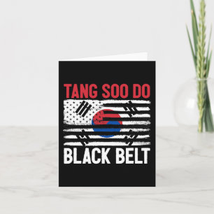 Cartão Tang Soo Do Black Belt Karate Fighter Coreano Mart