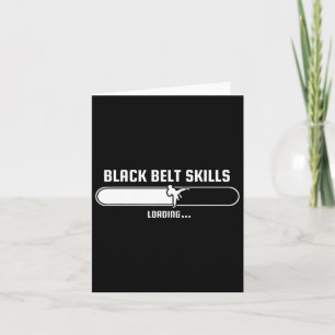 Cartão Tang Soo Do Funny Kids Black Belt Skills Carregand