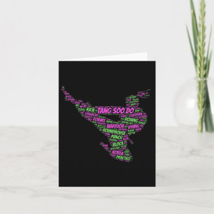 Cartão Tang Soo Do Girls Karate Martial Arts Treinando Tr