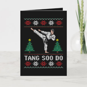 Cartão Tang Soo Do Natal Suéter Feio Artes Marciais