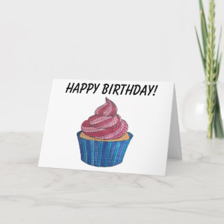 Cartão Tangled Cupcake Birthday Blank Card