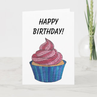 Cartão Tangled Cupcake Birthday Card Blank