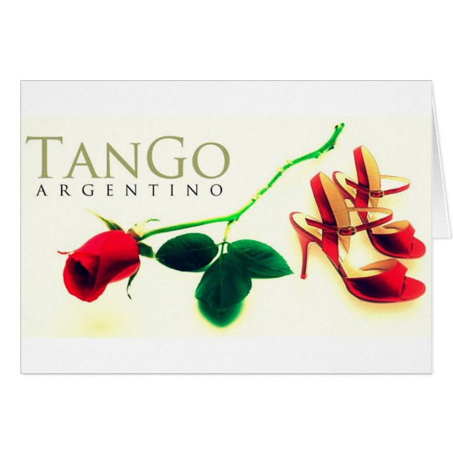 Cartão Tango argentino vintage (Frente Horizontal)