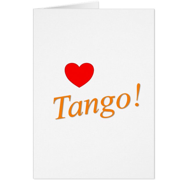 Cartão Tango do amor! (Frente)