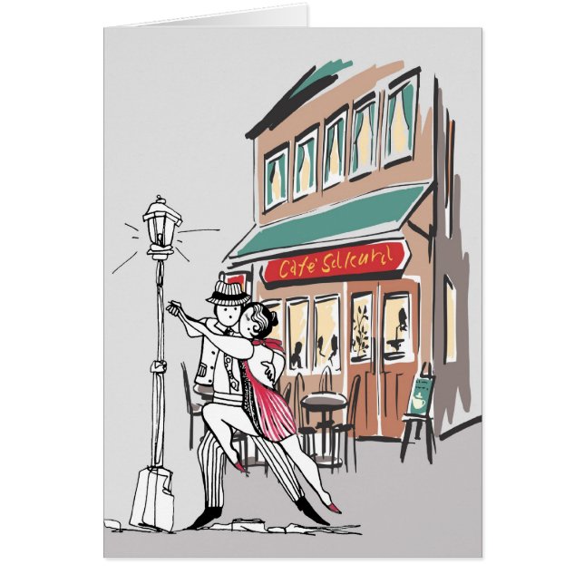 Cartão Tango do café (Frente)