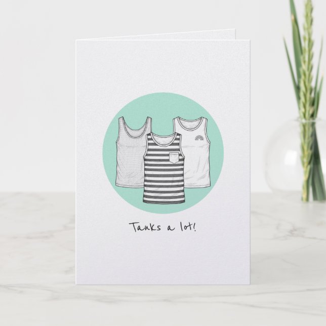 Cartão Tanks a lot! punny gay thank you card (Frente)