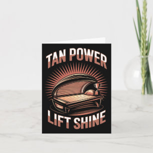 Cartão Tanning Bed Tan Power Gym Goers Bodybuilders Men T