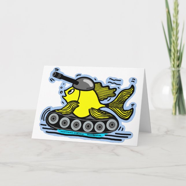 Cartão Tanque de peixe (Frente)