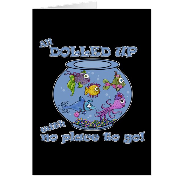 Cartão Tanque de Peixe Dourado (Frente)