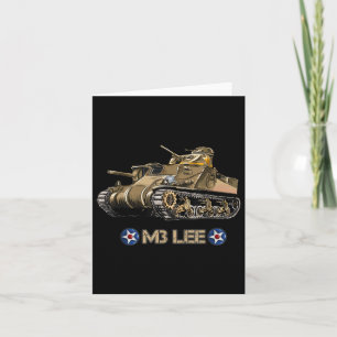 Cartão Tanque médio americano M3 Lee da 2ª Guerra Mundial