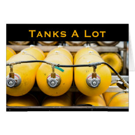 Cartão Tanques Uma Placa Scuba