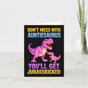 Cartão Tantesaurus Dia das Mães Tia Auntiesaurus Rex Dino