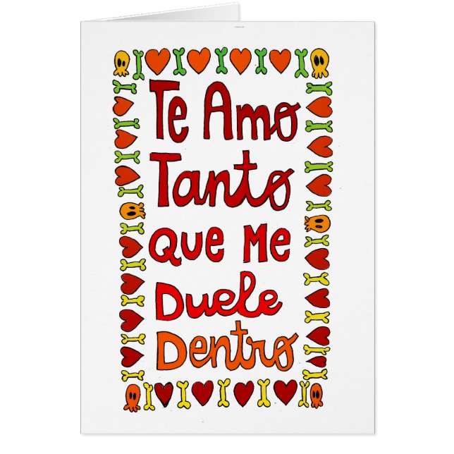 Cartão Tanto de Te amo (Frente)