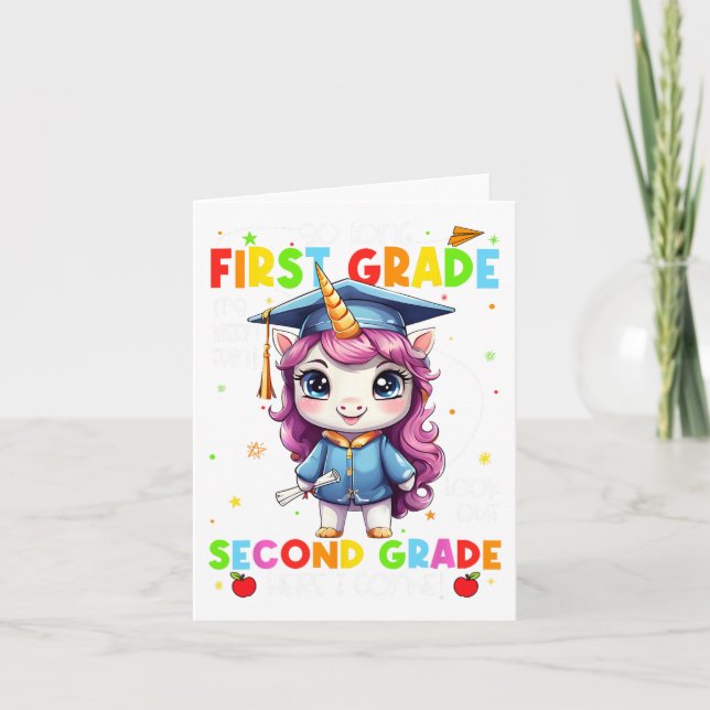 Cartão Tão Longa Graduação De 1 rua No Dia Passado Da Esc (Frente)