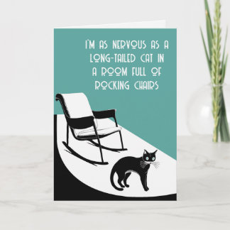 Cartão tão nervoso quanto um gato de cauda longa