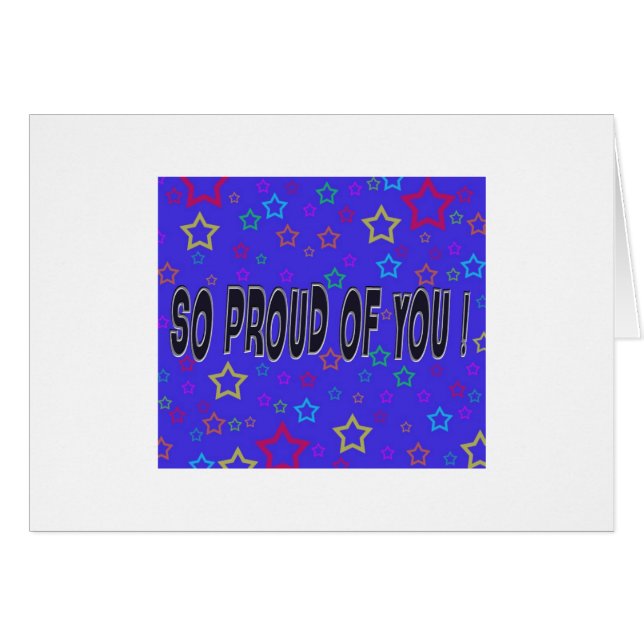 Cartão Tão orgulhoso de você! (Frente Horizontal)
