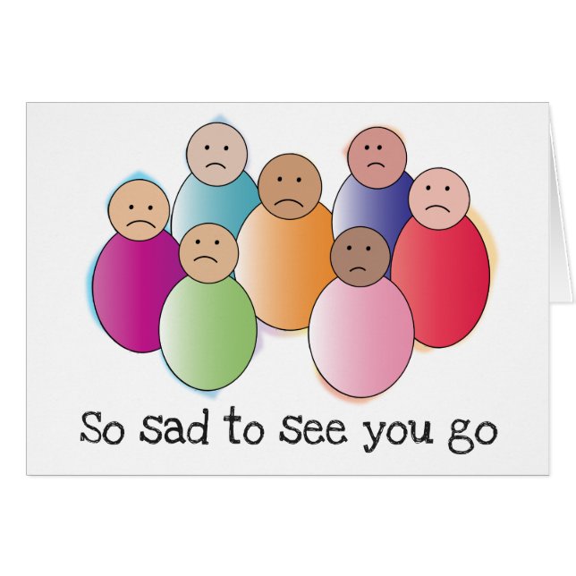 Cartão Tão Triste Em Ver-Te Ir (Frente Horizontal)