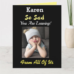 Cartão Tão Triste! Grande Retirada Da Rapariga Engraçada 