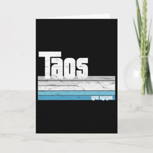 Cartão Taos Novo México Nm Retro Vintage Esqui Hiking Mou