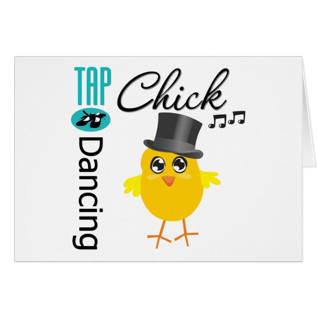 Cartão Tap Dancing Chick 5 (Frente Horizontal)