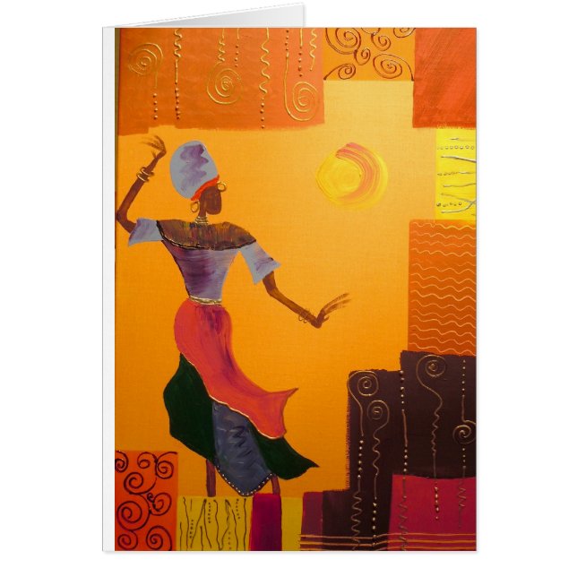 Cartão Tapeçaria africana (Frente)