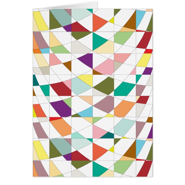 Cartão Tapeçaria com abstrato de cores (Frente)