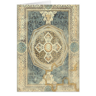 Cartão Tapeçaria Ornamental com Ornamentado Geométrico