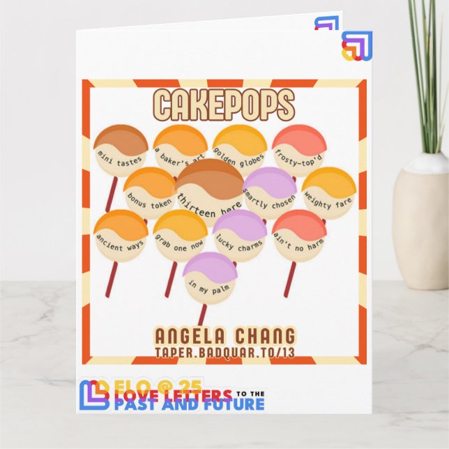 Cartão Taper:CakePops Hello De ELO2025 (Frente)