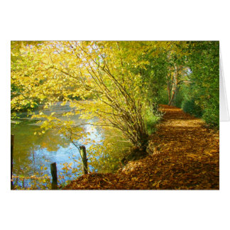 Cartão tapete de folhas