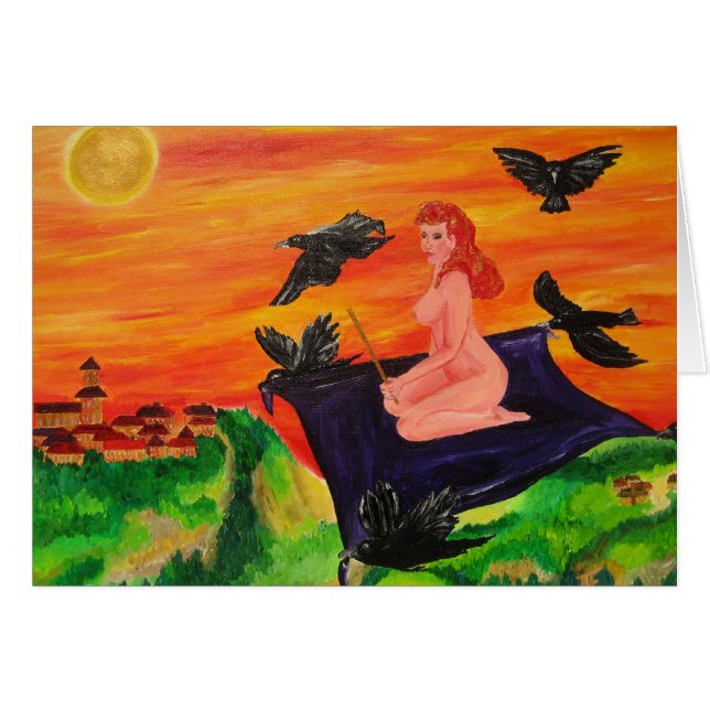 Cartão Tapete de vôo (Frente Horizontal)