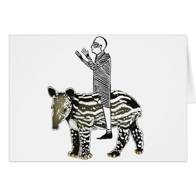 Cartão Tapir do em do passeio (Frente Horizontal)