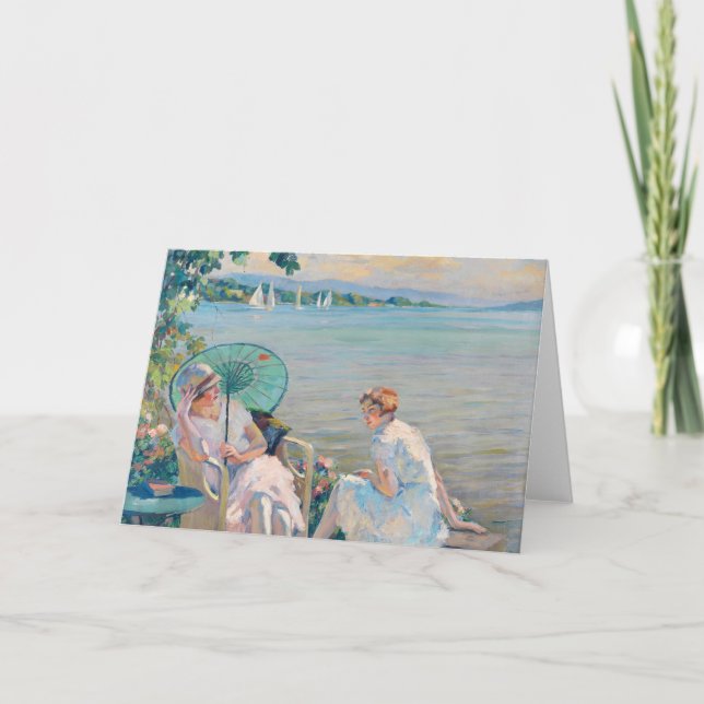 Cartão Tarde de Verão no lago | Edward Cucuel (Frente)