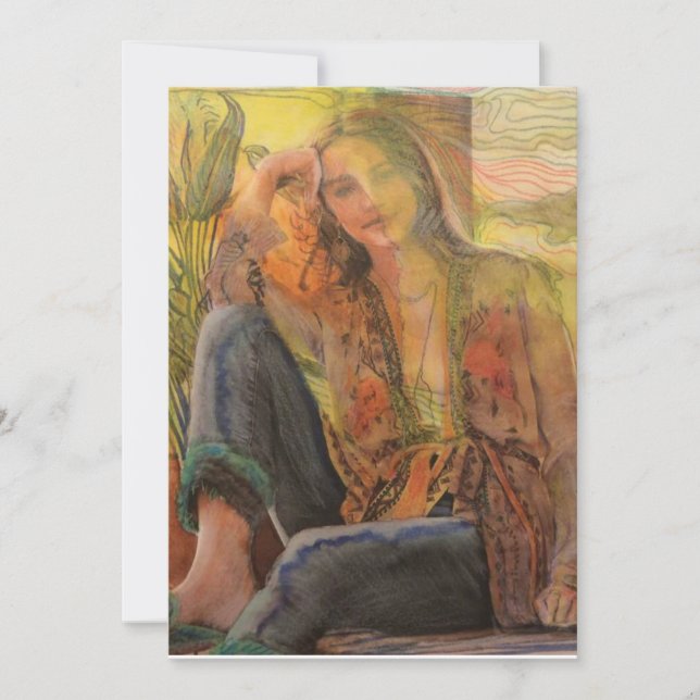 Cartão tarde preguiçosa (Frente)