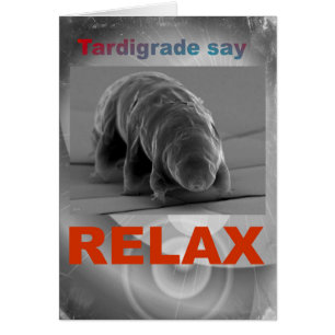 Cartão Tardigrade diga - relaxe