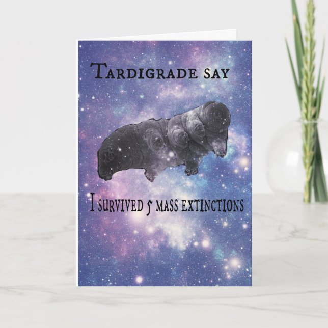Cartão Tardigrade Say Happy Birthday (Frente)
