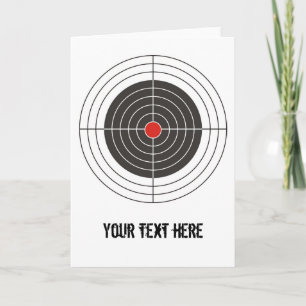 Cartão Target shooting for gun, rifle or firearm shooter