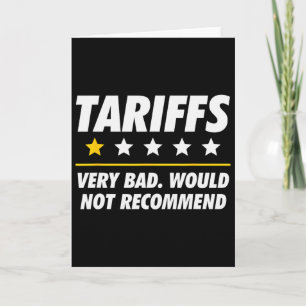 Cartão Tarifa Trump EUA Não Recomendaria Tarifas Engraçad