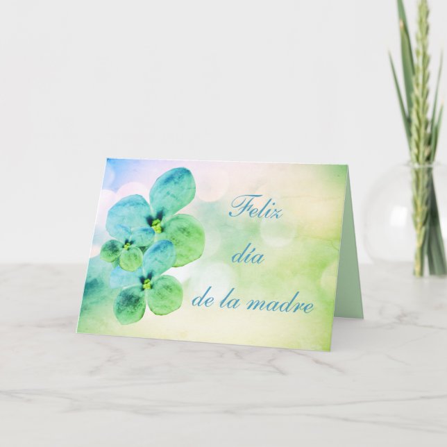 Cartão Tarjeta de Feliz día de la Madre (Frente)
