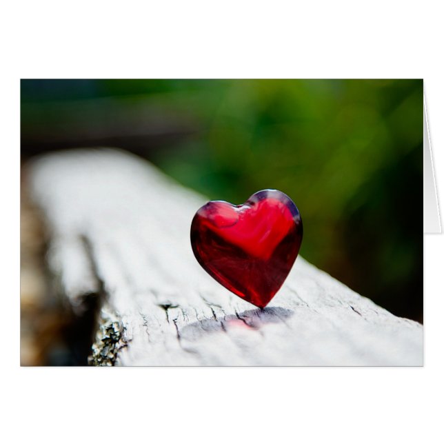 Cartão Tarjeta del día de San Valentín, Amor (Frente Horizontal)