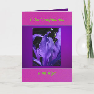 Cartão Tarjeta - Feliz Cumpleaños a mi hija