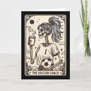 Cartão Tarot de Treinador de Futebol Halloween Esq