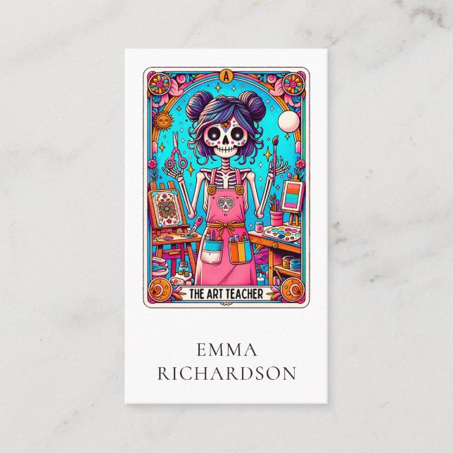 Cartão Tarot do Professor de Arte (Frente)