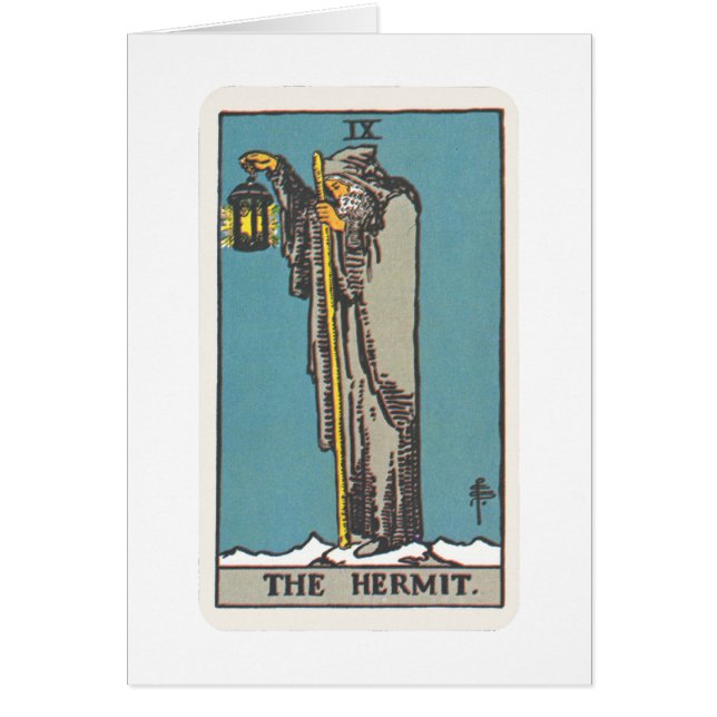 Cartão Tarot o eremita The Hermit (Frente)