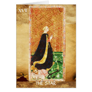 CARTÃO TAROTS RENAISSANCE ANTIGOS 17 / A ESTRELA