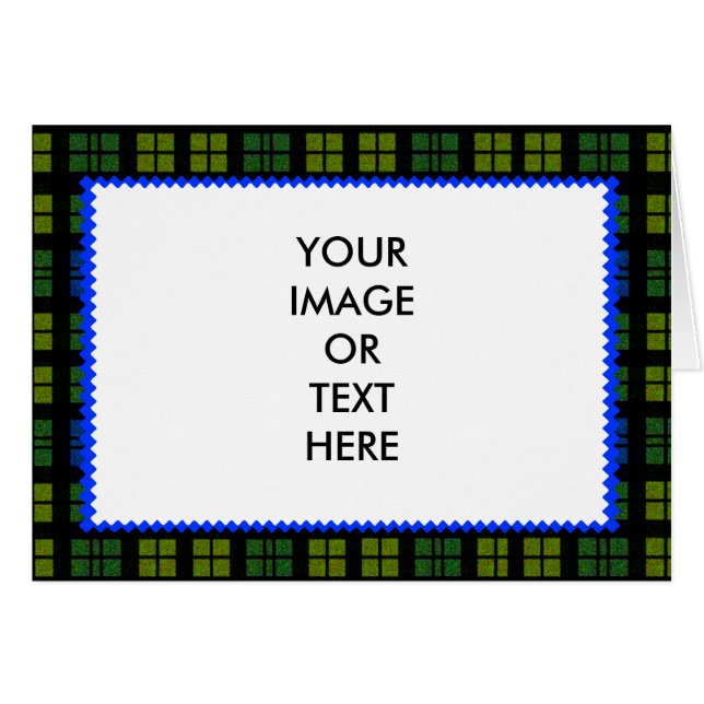 Cartão Tartan Colors 1 The MUSEUM Zazzle Gifts Modelo (Frente Horizontal)